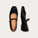 Pass Ballerina, black glitter